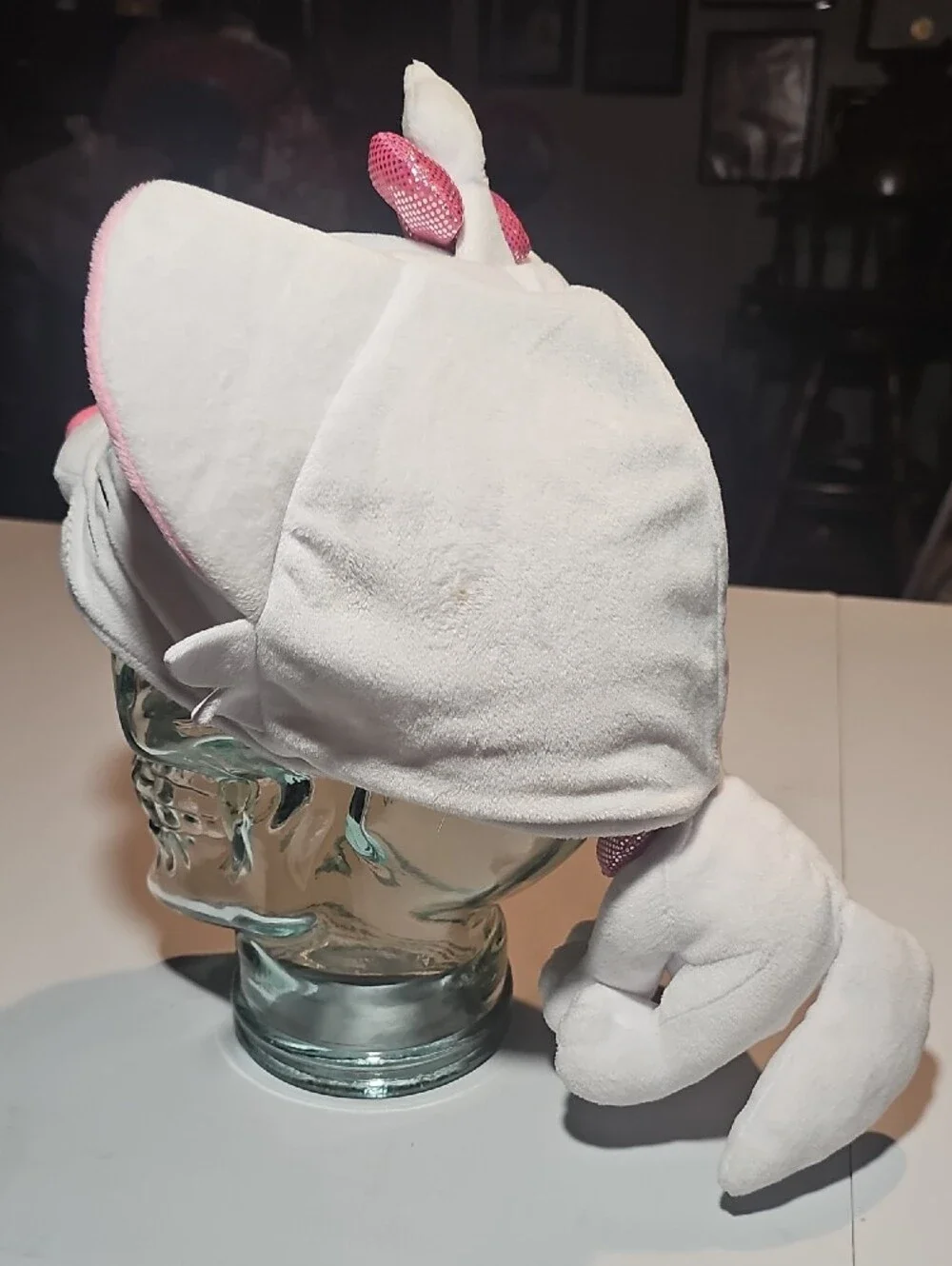 Disney Hong Kong Marie Cat Plush Hat with Sequin Bow